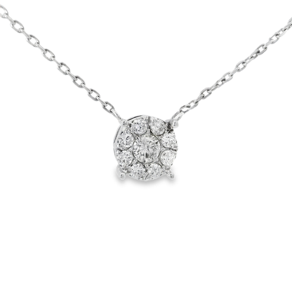 0.83ct diamond pendant in 14k white gold – Niara