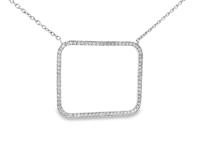 0.62CT Diamond Pendant 14k White Gold