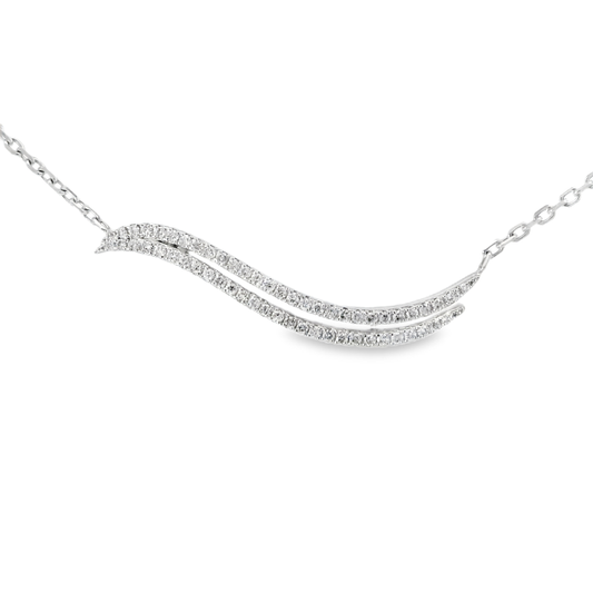 0.39ct diamond pendant in 14k white gold – Niara