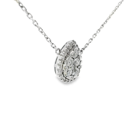 0.58ct diamond pendant in 14k white gold – Niara