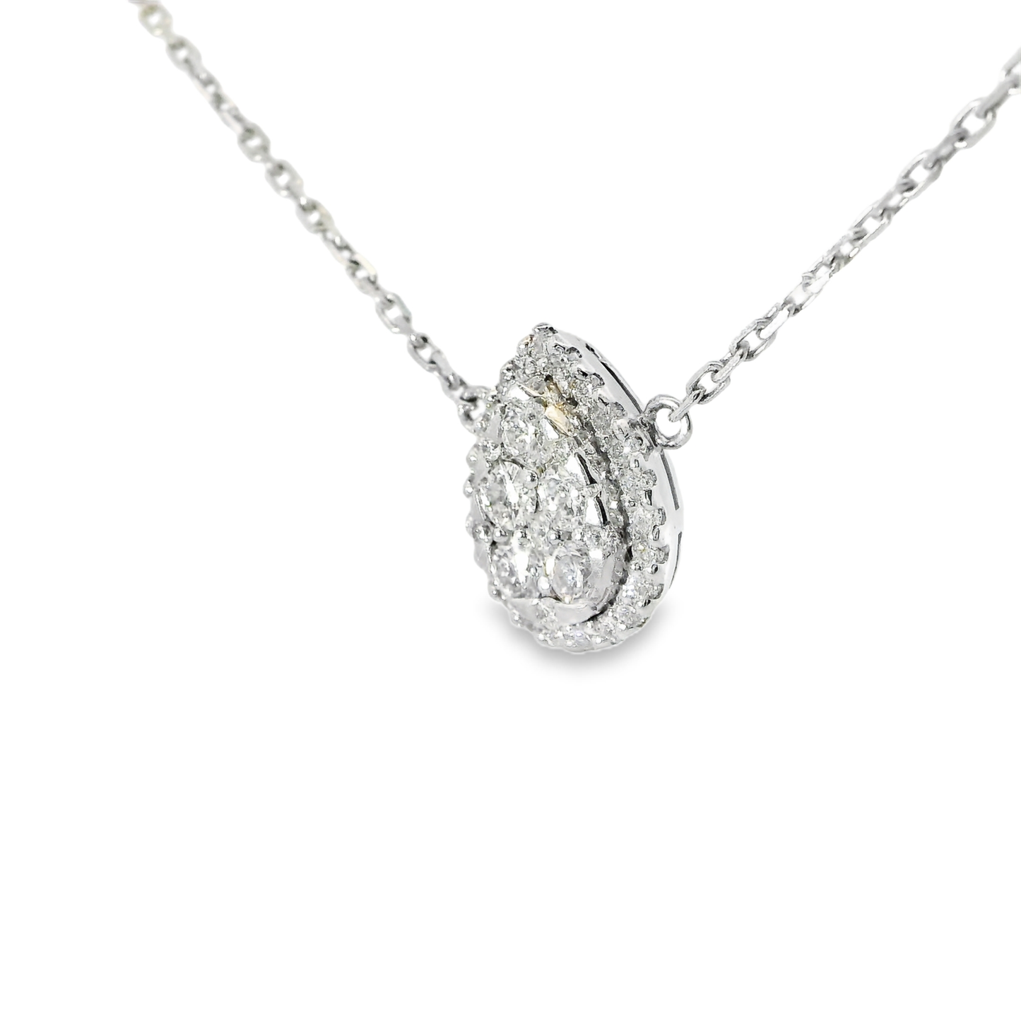 0.58ct diamond pendant in 14k white gold – Niara