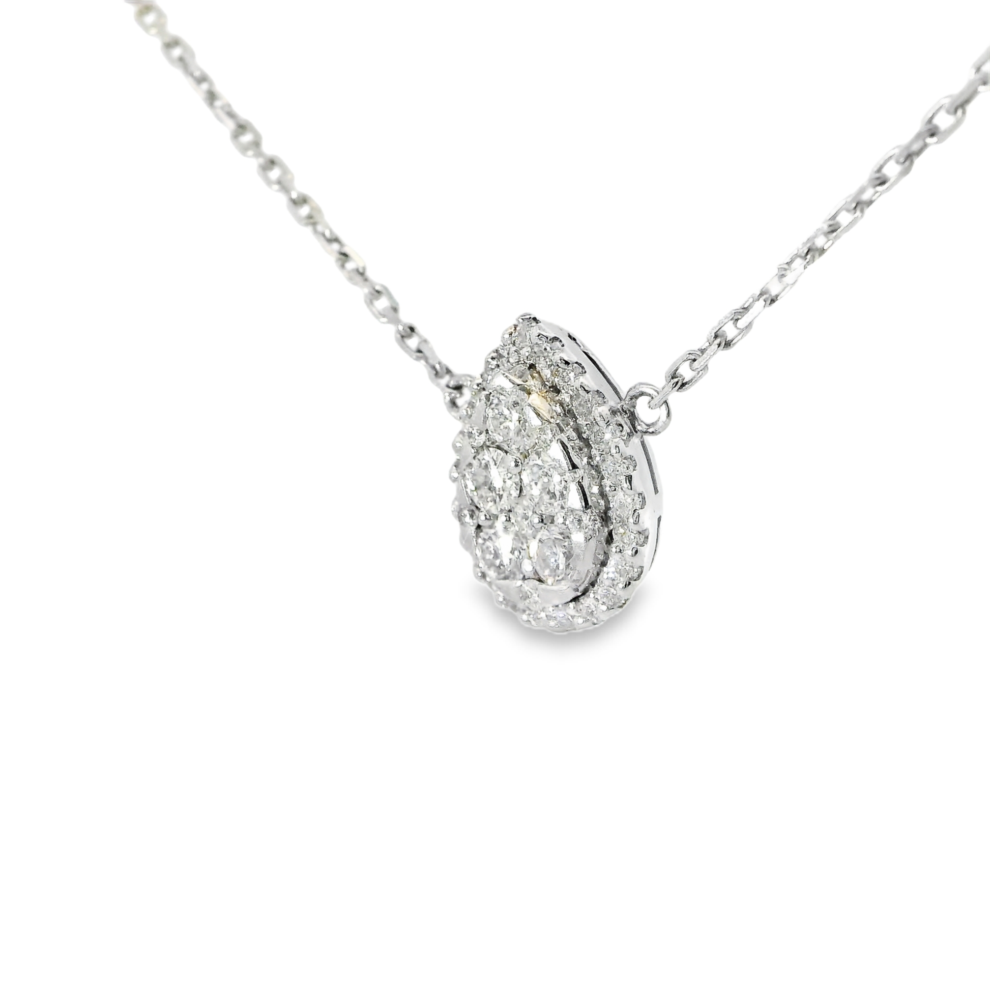 0.58ct diamond pendant in 14k white gold – Niara