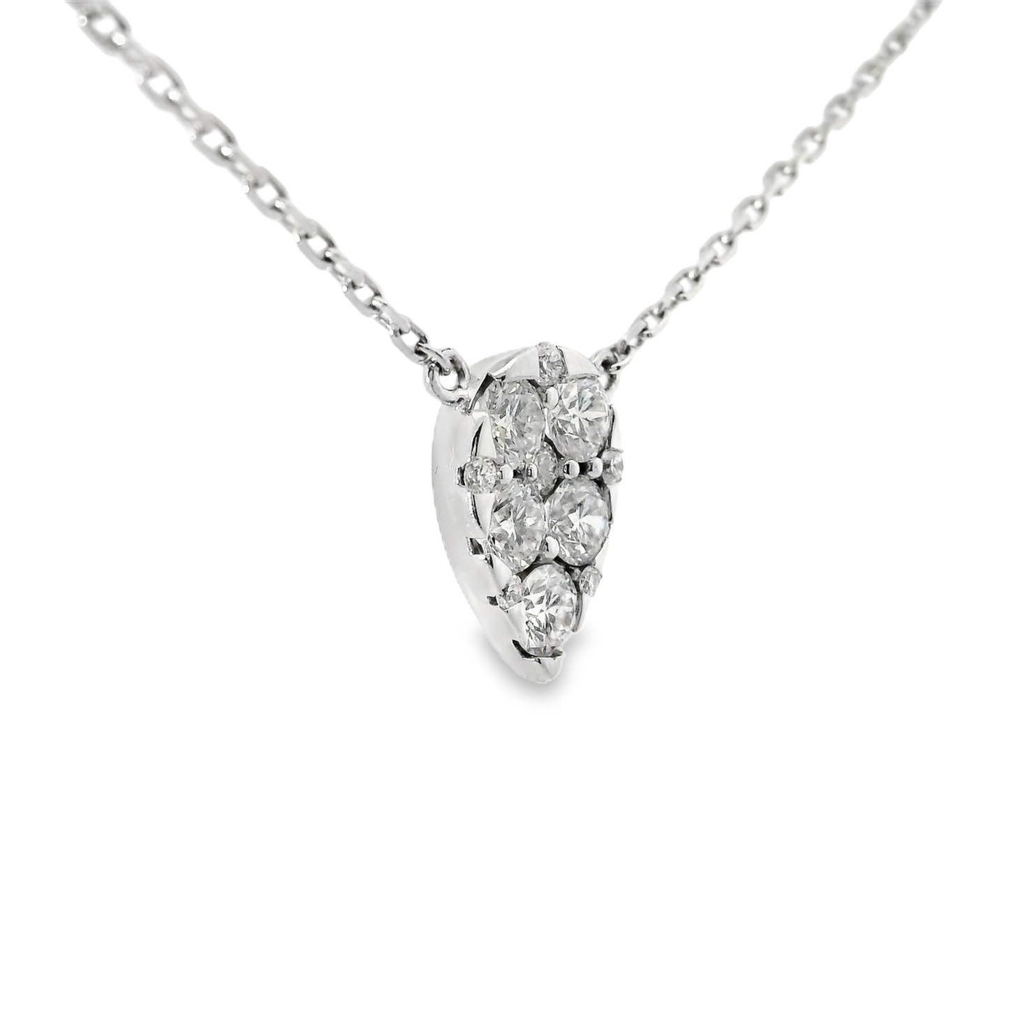 0.73ct diamond pendant in 14k white gold – Niara