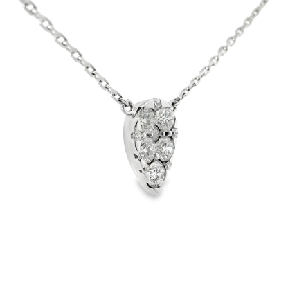 0.73ct diamond pendant in 14k white gold – Niara