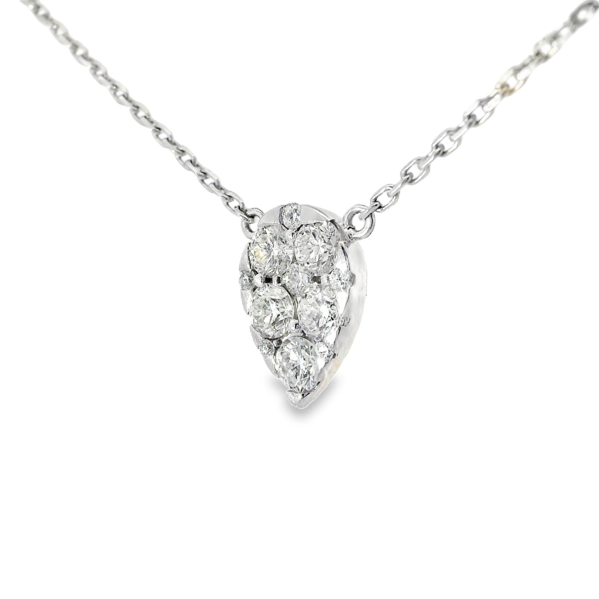 0.73ct diamond pendant in 14k white gold – Niara