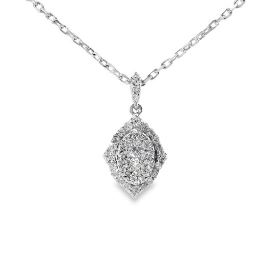0.40ct diamond pendant in 14k white gold – Niara