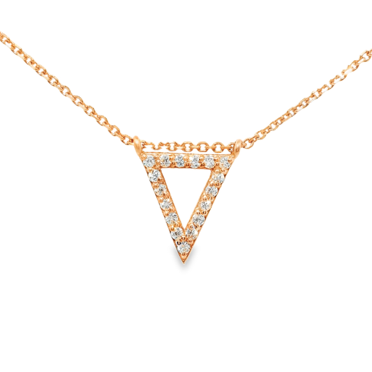 0.16ct diamond pendant in 14k rose gold – Niara
