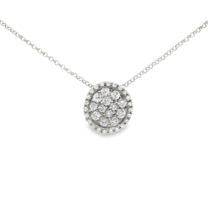 0.31CT Diamond Pendant 18k White Gold