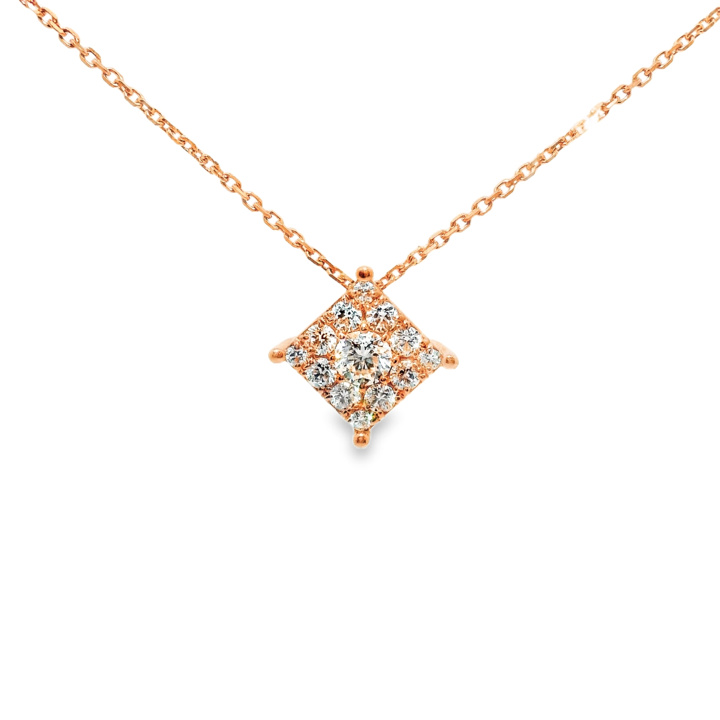 0.59ct diamond pendant in 14k rose gold – Niara