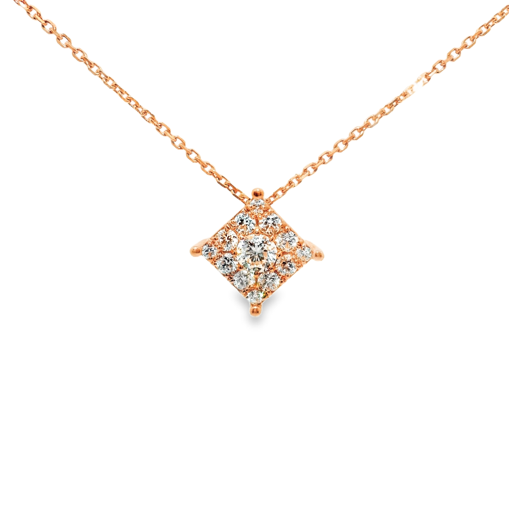0.59ct diamond pendant in 14k rose gold – Niara