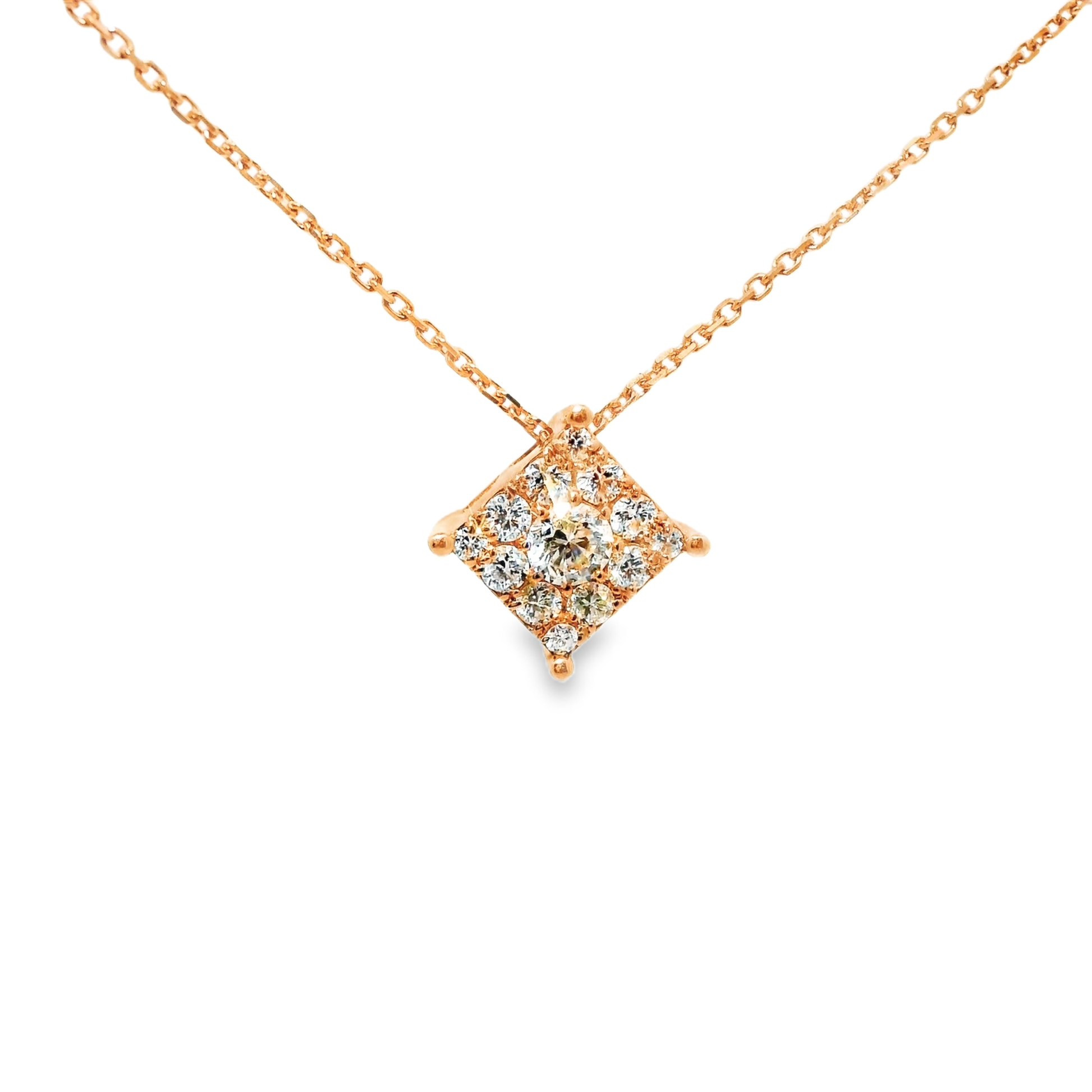 0.59ct diamond pendant in 14k rose gold – Niara