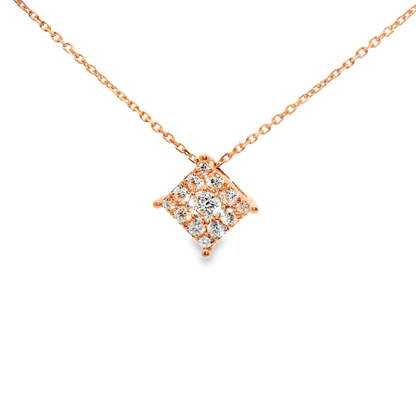0.59ct diamond pendant in 14k rose gold – Niara
