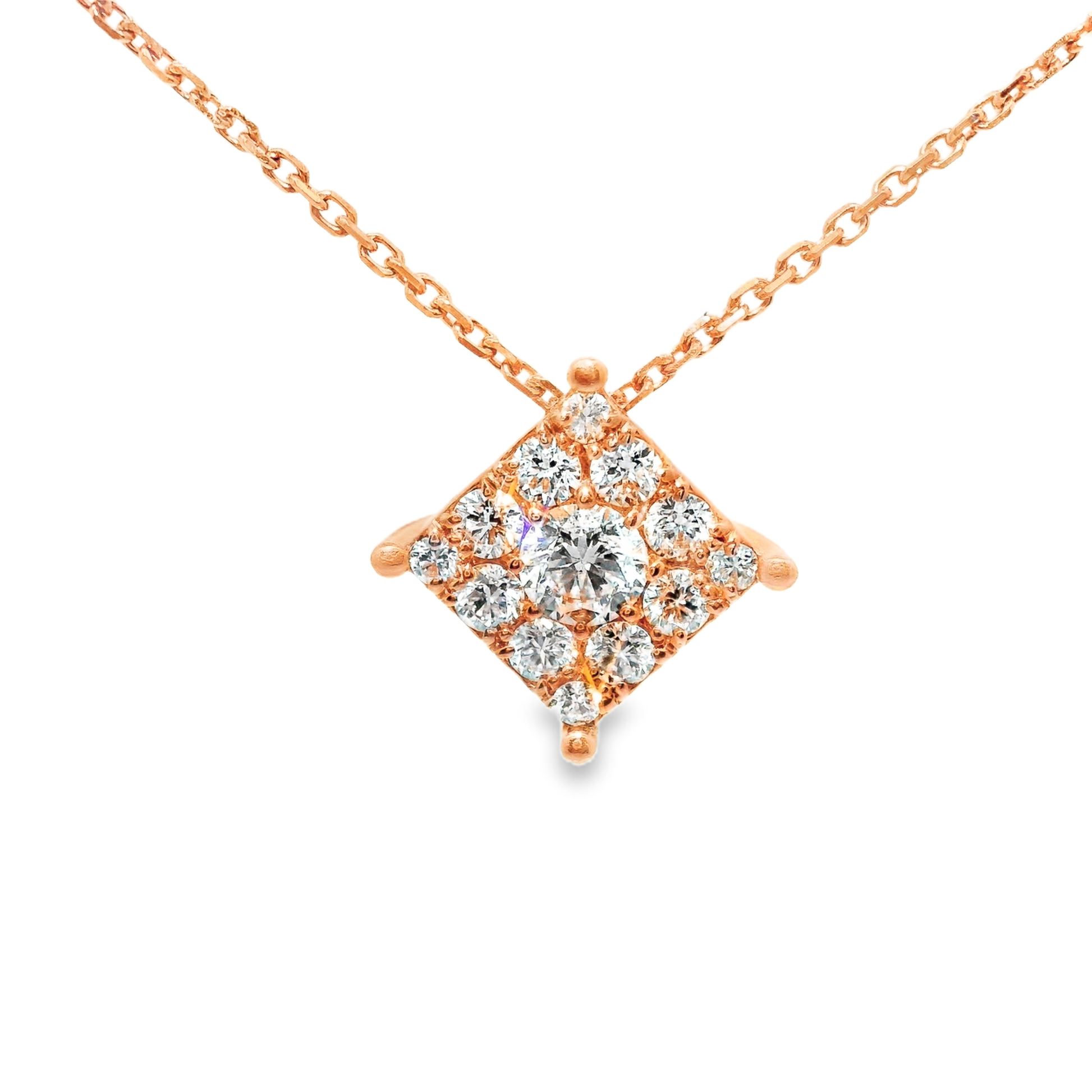 0.59ct diamond pendant in 14k rose gold – Niara
