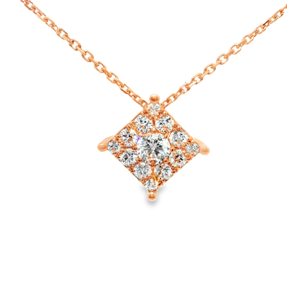 0.59ct diamond pendant in 14k rose gold – Niara