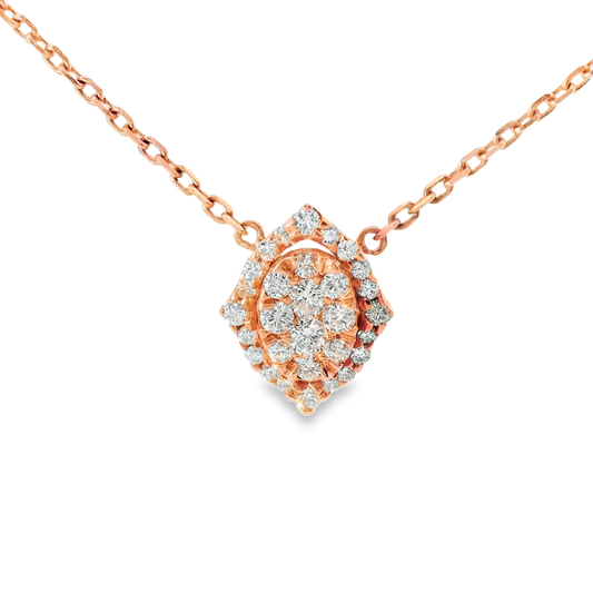 0.43ct diamond pendant in 14k rose gold – Niara