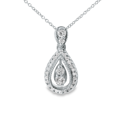 0.36ct diamond pendant in 14k white gold – Niara