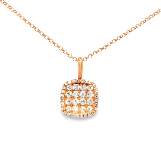 0.37ct diamond pendant in 18k rose gold – Niara