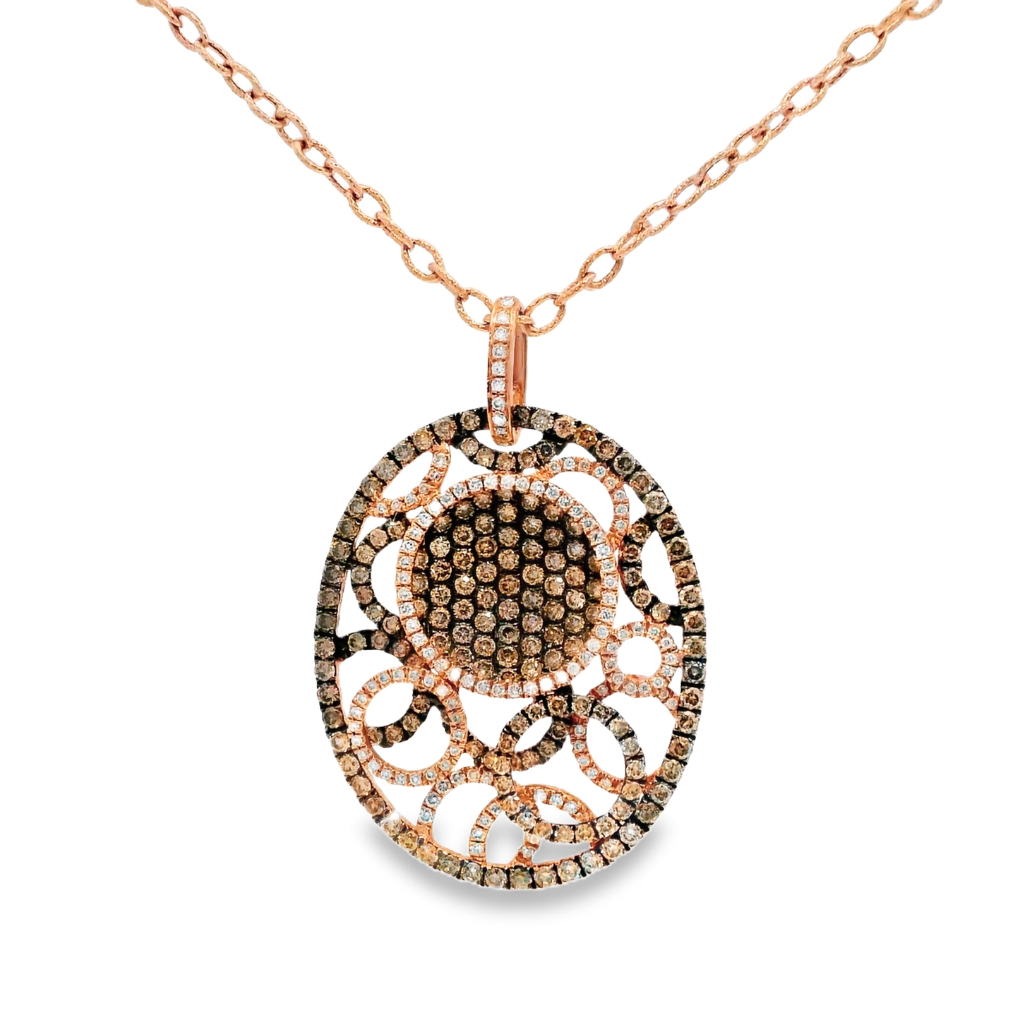 0.47CT Diamond 2.31Ct Brown Diamond 14k Rose Gold