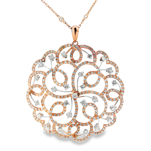 5.74ct diamond pendant in 14k rose gold – Niara
