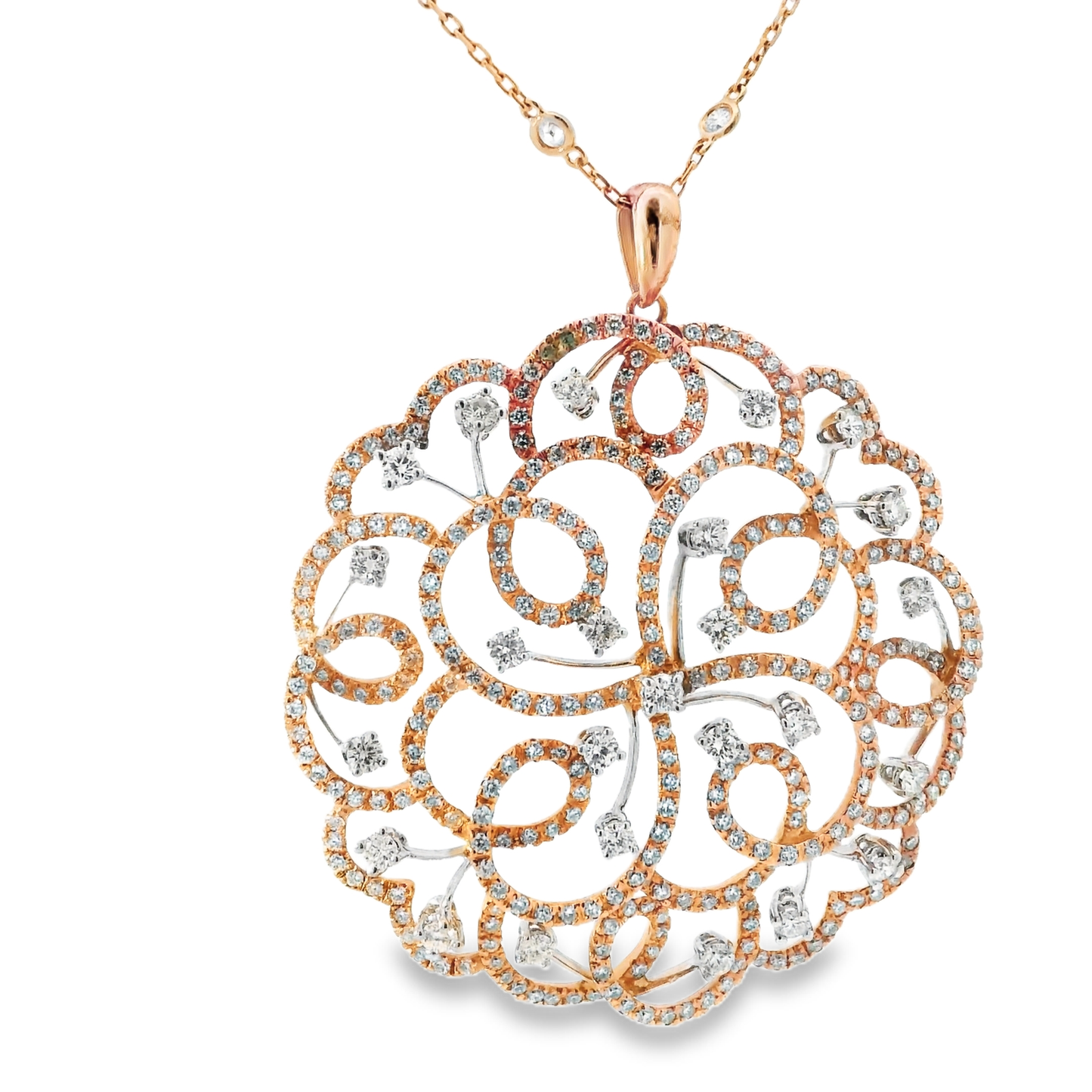 5.74ct diamond pendant in 14k rose gold – Niara