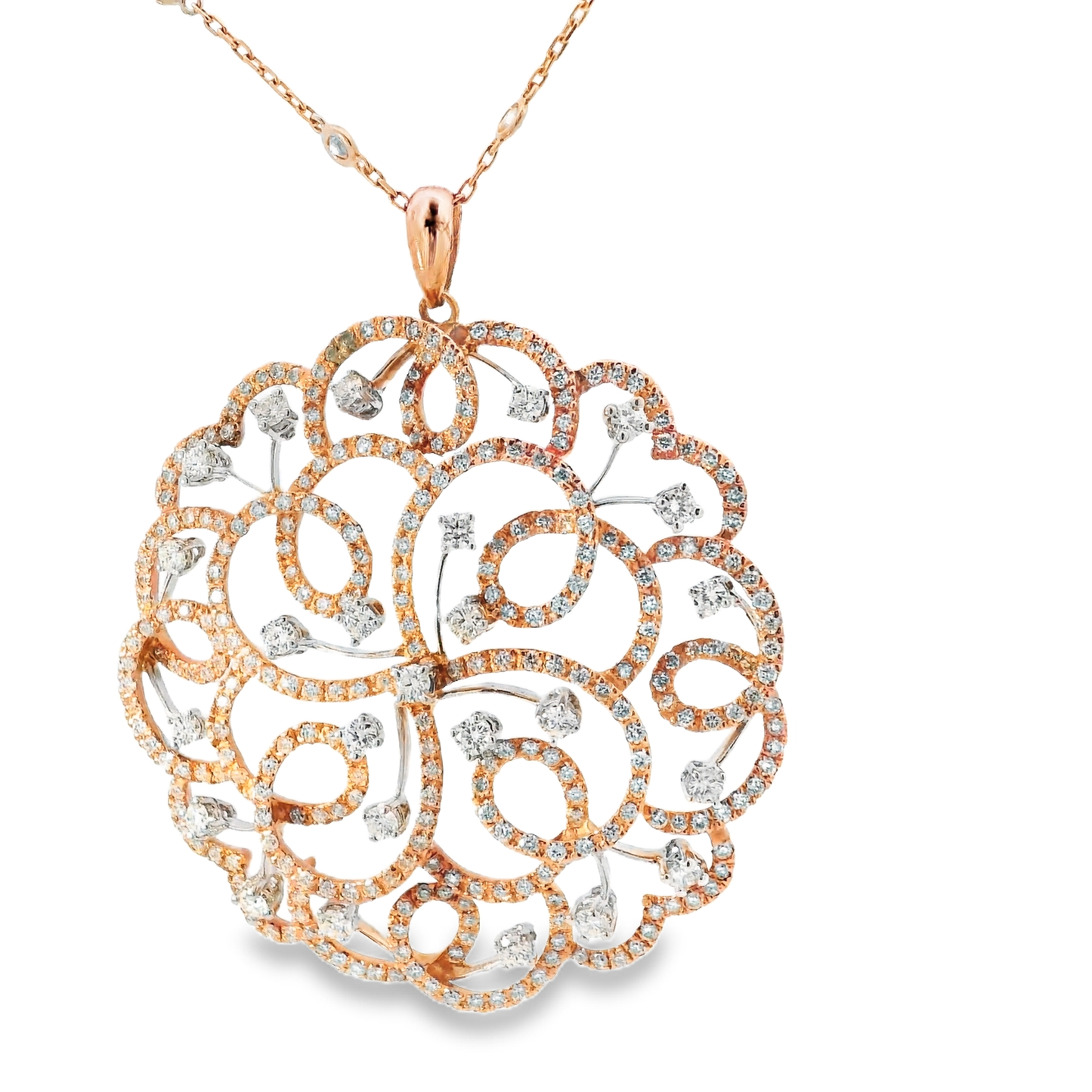 5.74ct diamond pendant in 14k rose gold – Niara