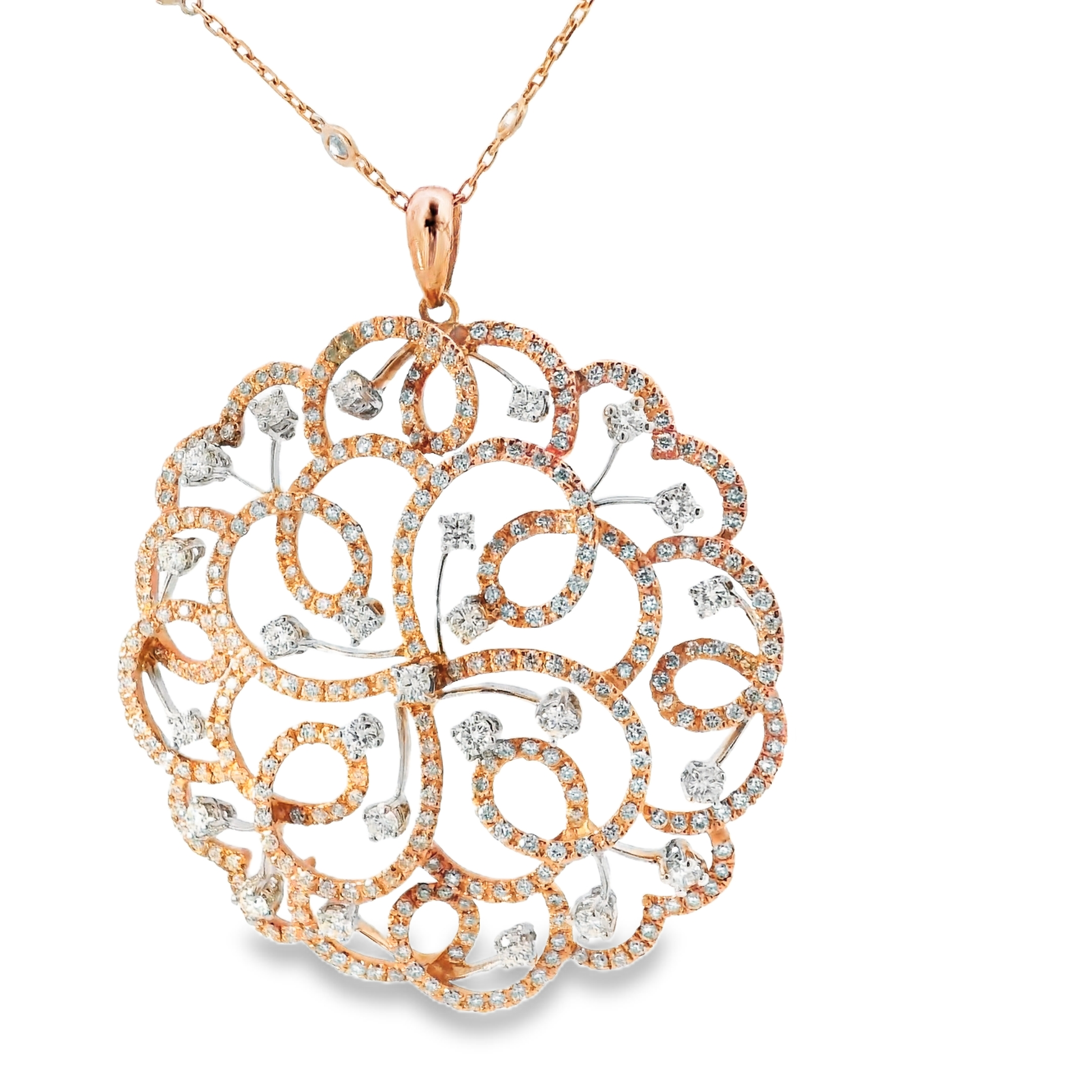 5.74ct diamond pendant in 14k rose gold – Niara