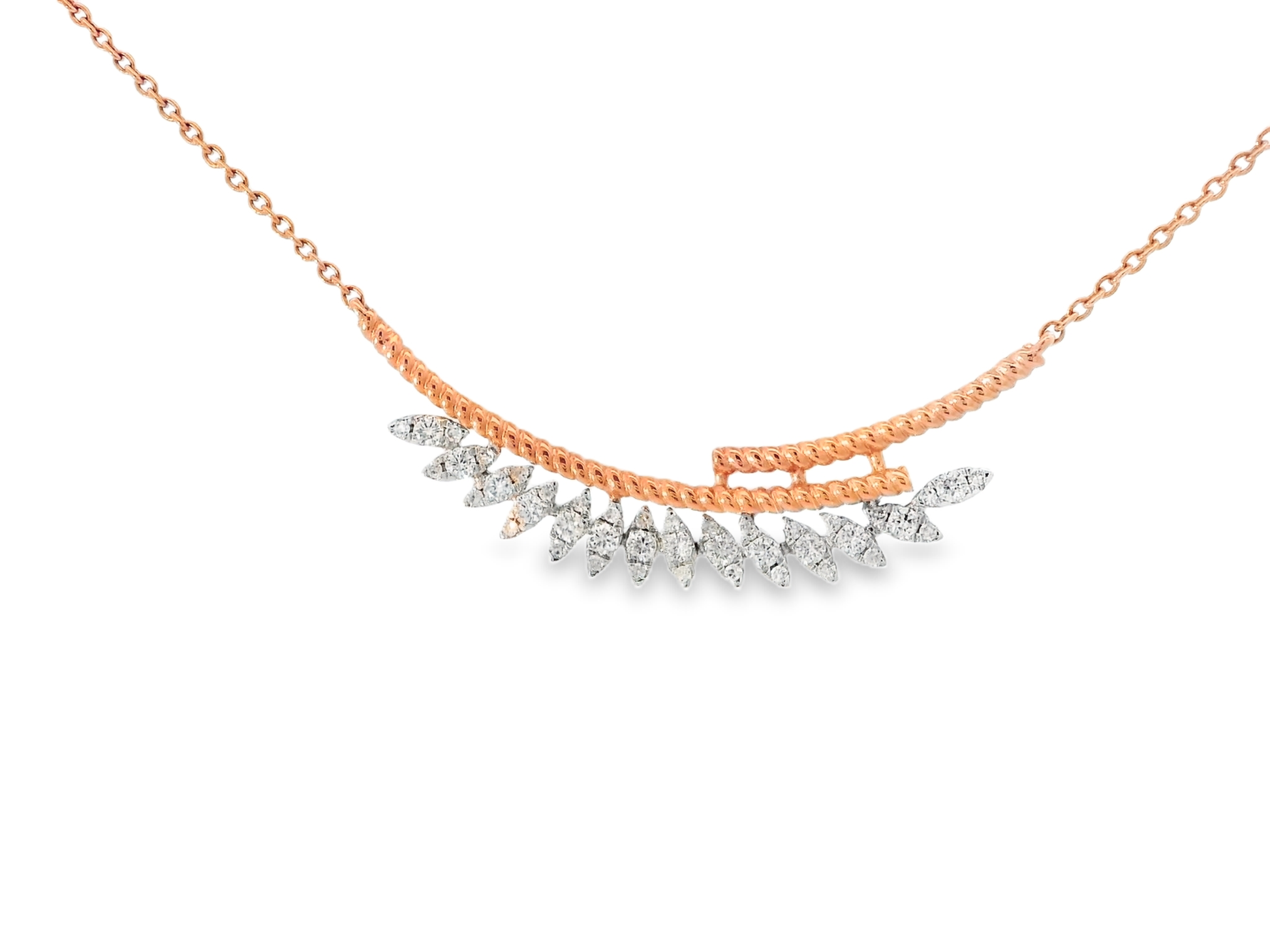 0.31ct diamond pendant in 14k rose gold – Niara