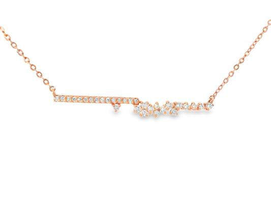 0.31ct diamond pendant in 14k rose gold – Niara