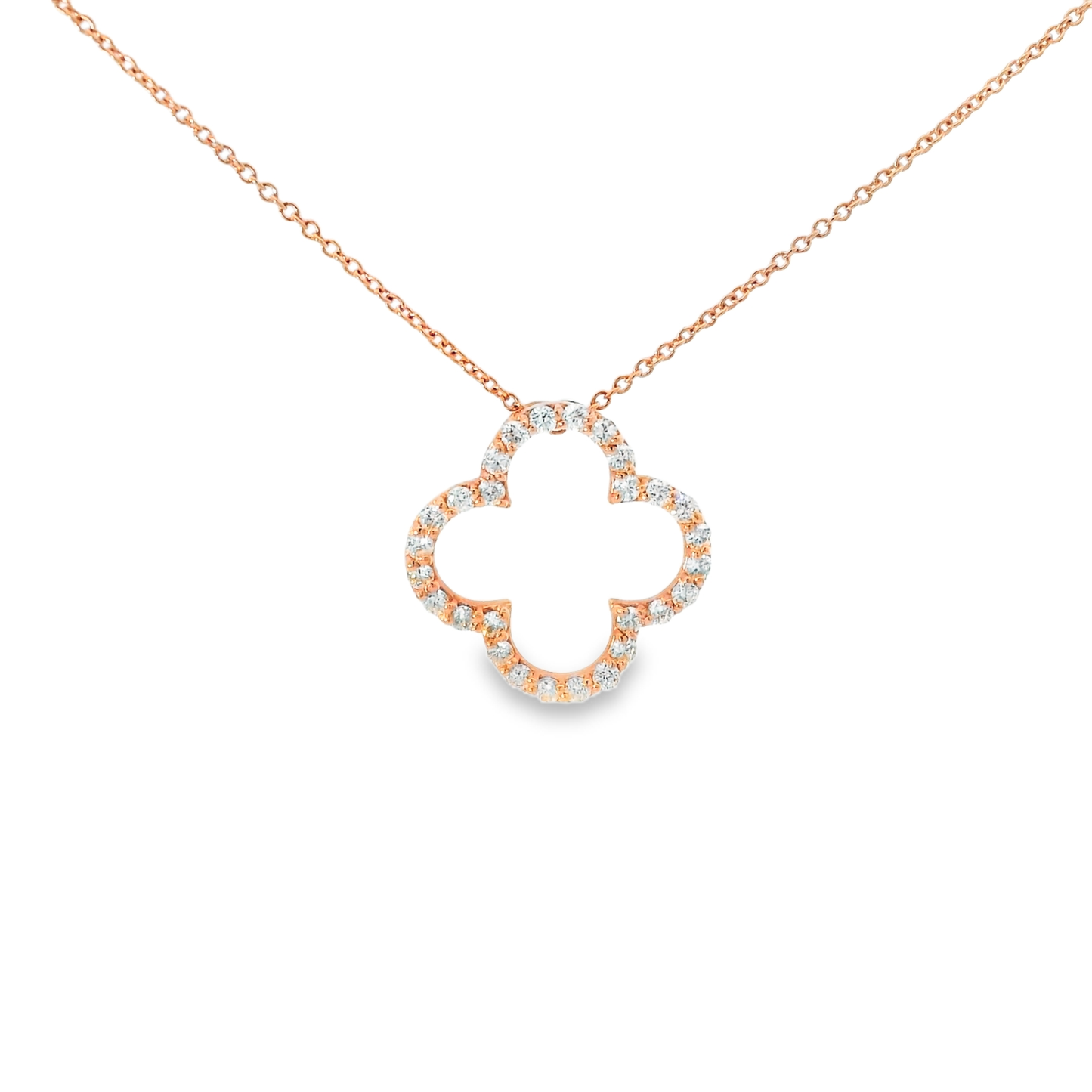 0.32CT Diamond Pendant 14k Rose Gold