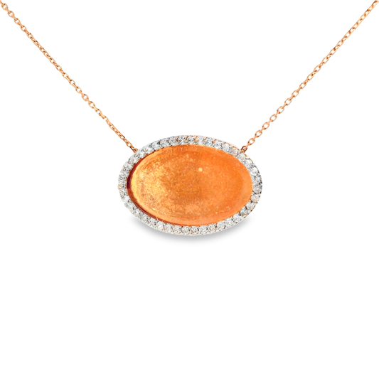 0.26ct diamond pendant in 18k rose gold – Niara
