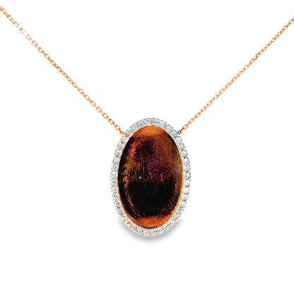 0.30CT Diamond Pendant 18k rose Gold
