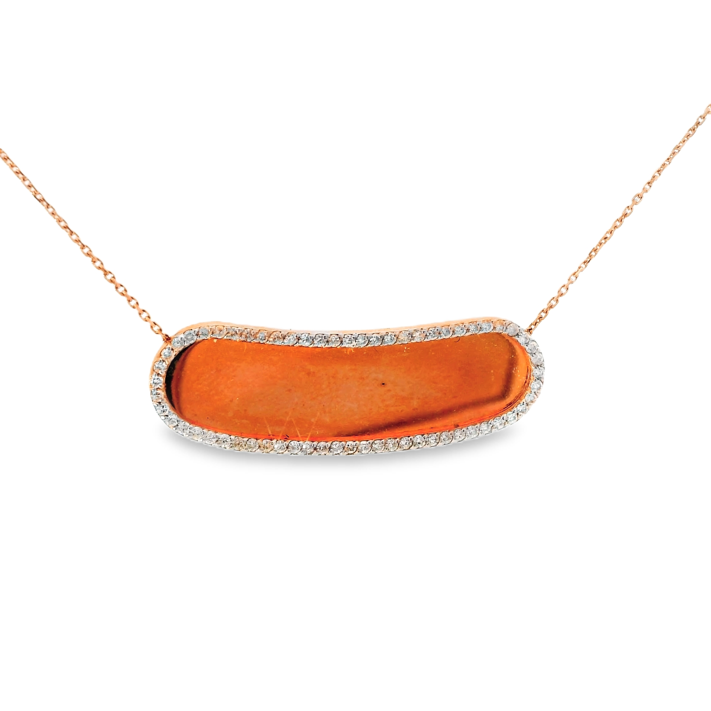 0.45CT Diamond Pendant 18k Rose Gold
