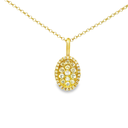 0.25ct diamond pendant in 18k yellow gold – Niara