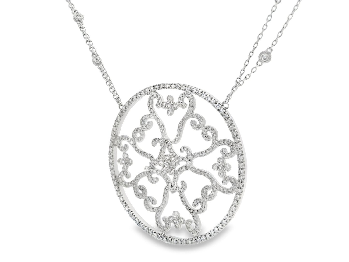 3.55ct diamond pendant in 14k white gold – Niara
