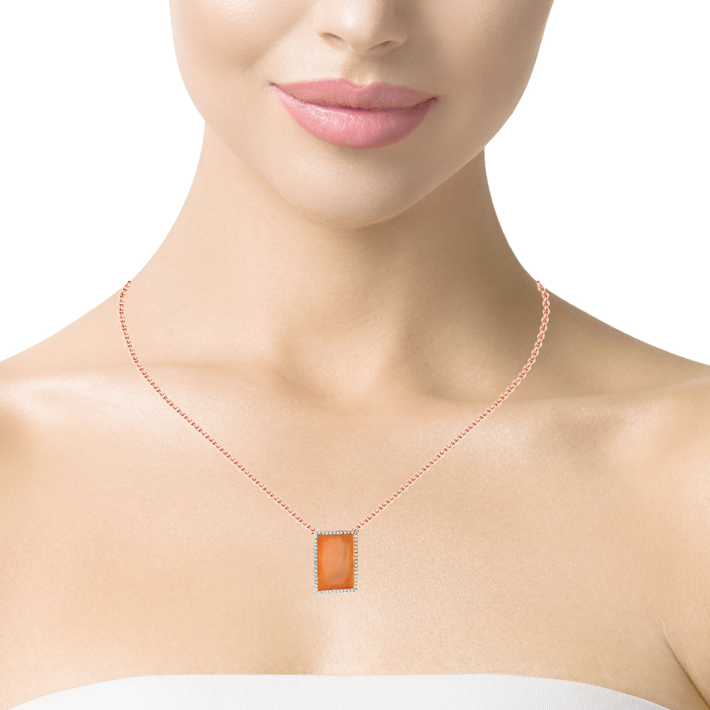 0.20ct diamond pendant in 18k rose gold – Niara