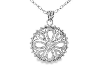 1.40ct diamond pendant in 14k white gold – Niara