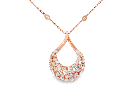 2.10ct diamond pendant in 14k rose gold – Niara