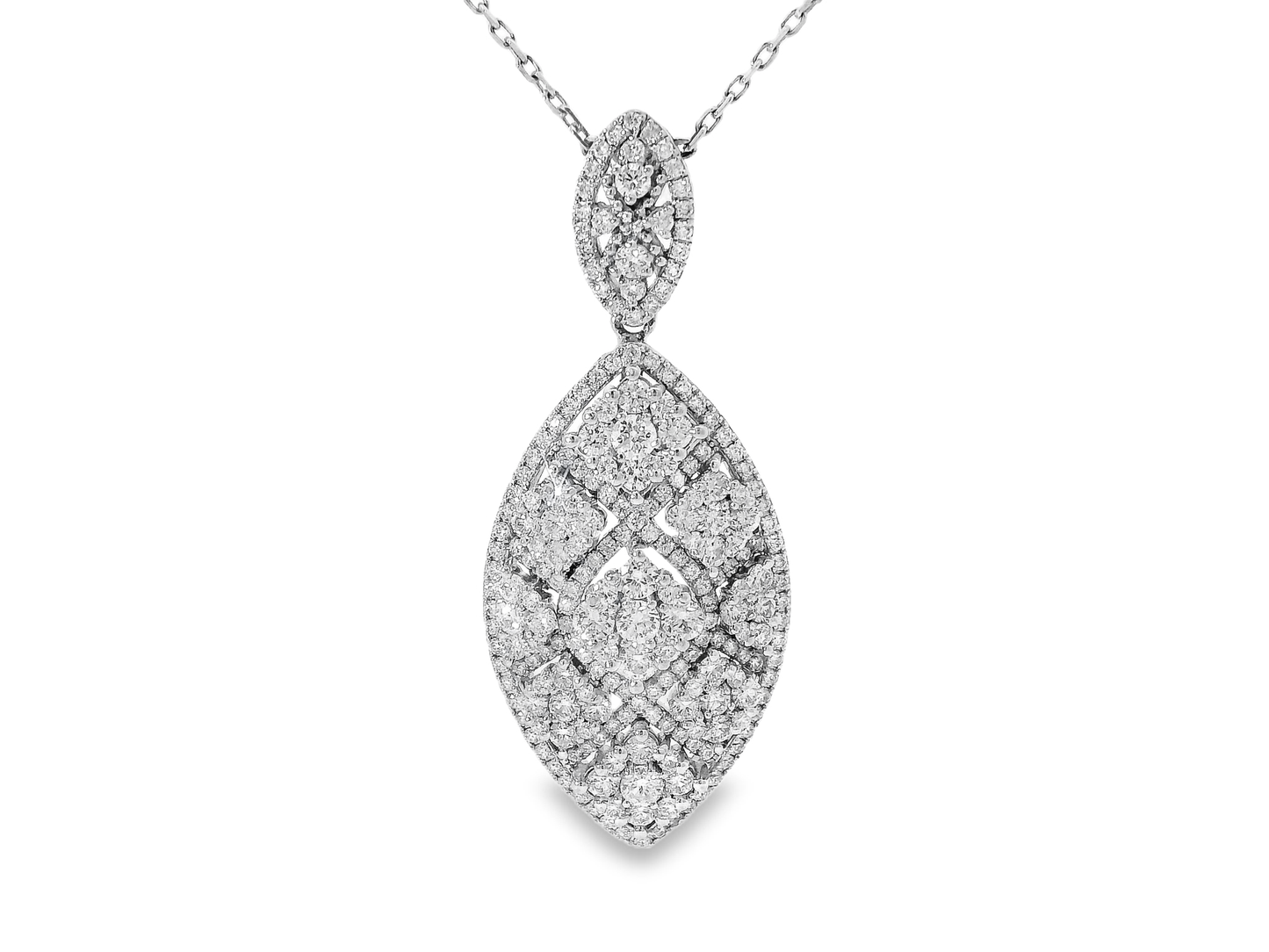 3.10ct diamond pendant in 14k white gold – Niara