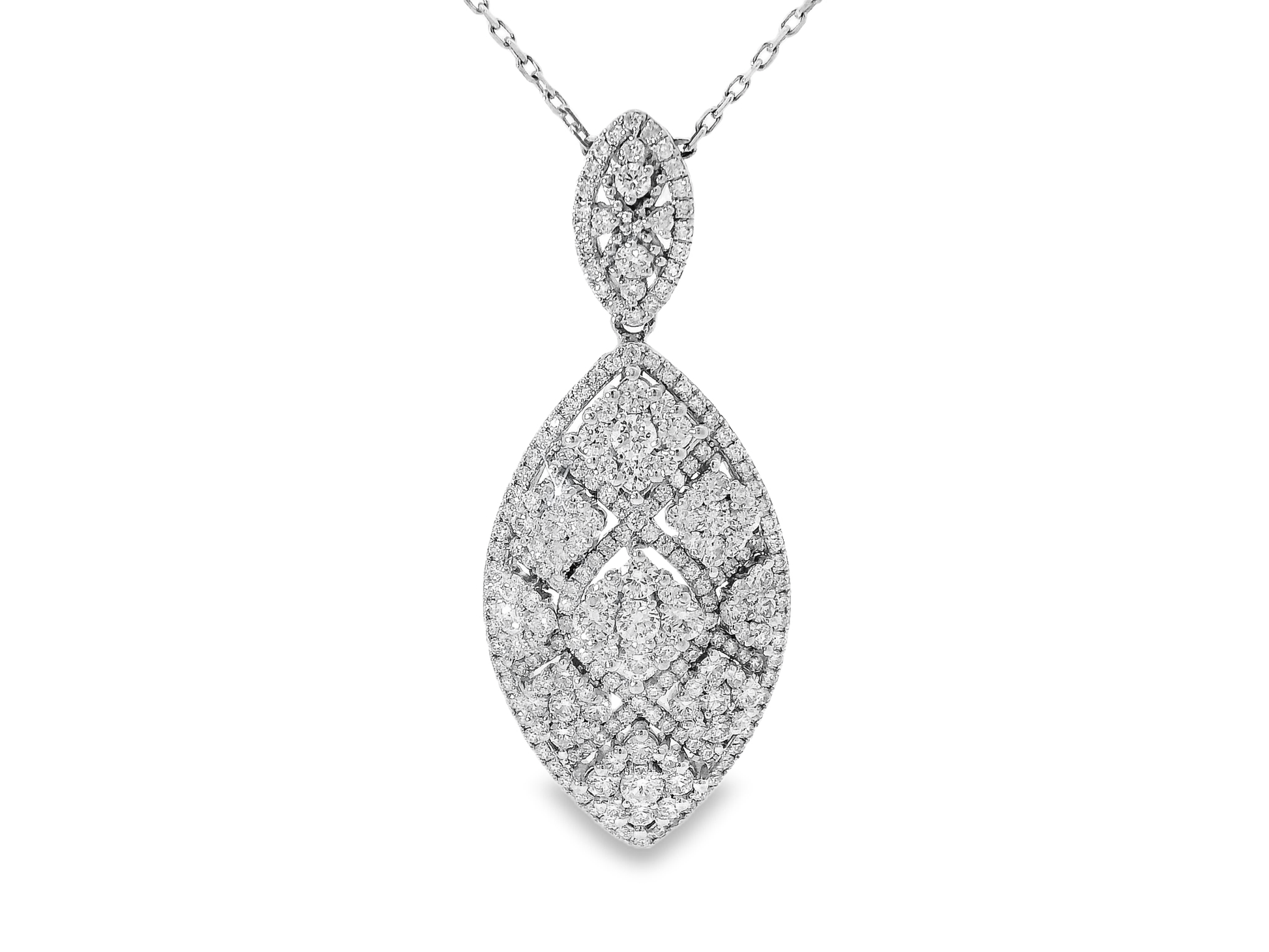 3.10ct diamond pendant in 14k white gold – Niara