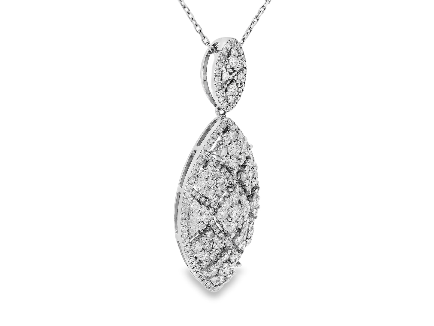 3.10ct diamond pendant in 14k white gold – Niara