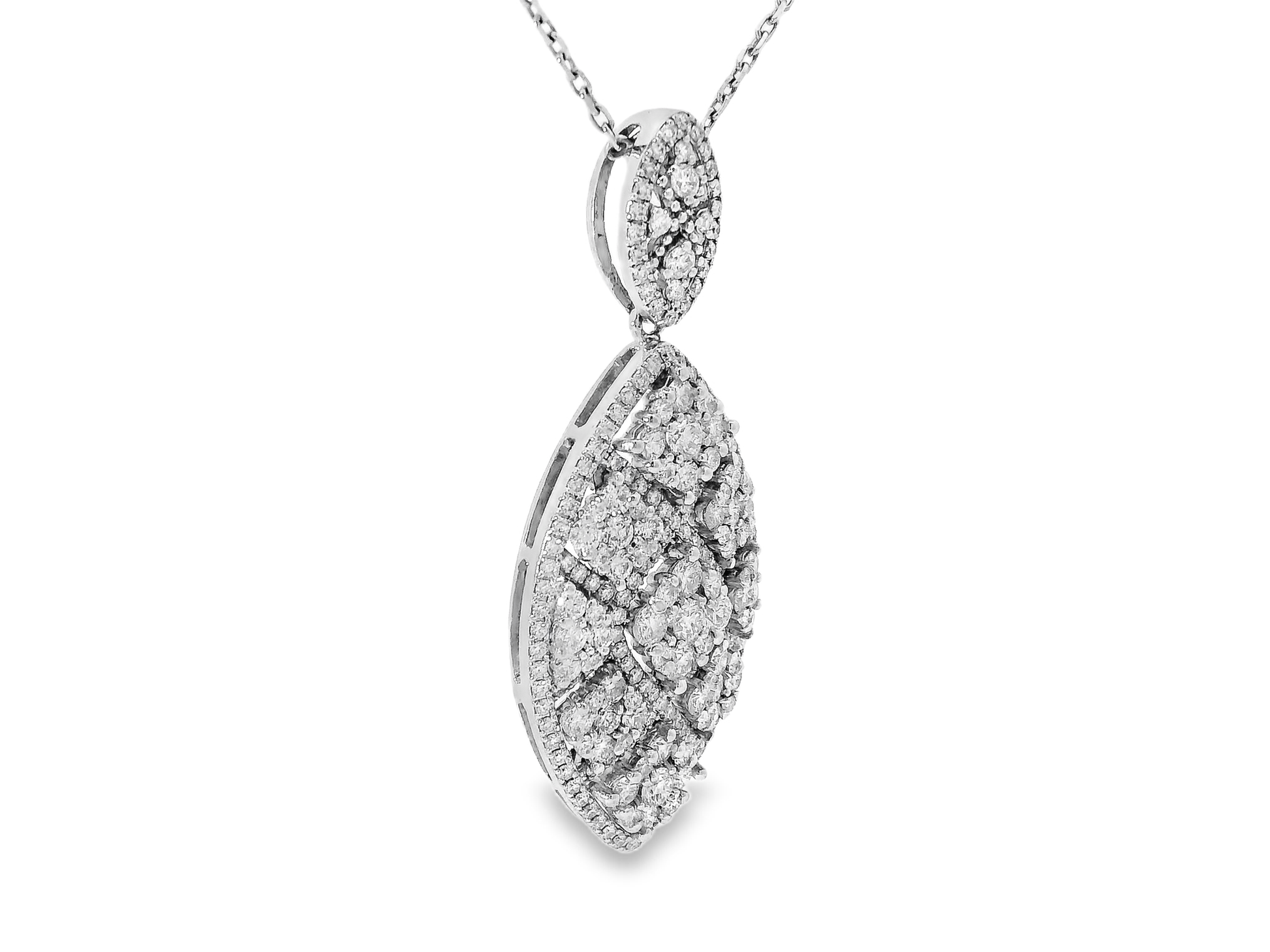 3.10ct diamond pendant in 14k white gold – Niara