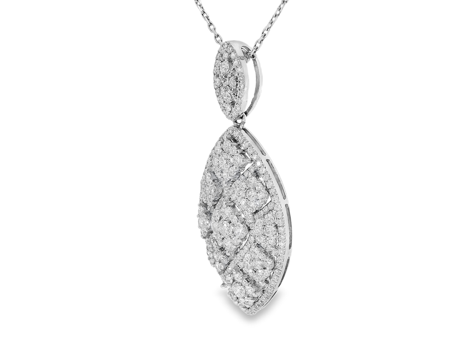 3.10ct diamond pendant in 14k white gold – Niara