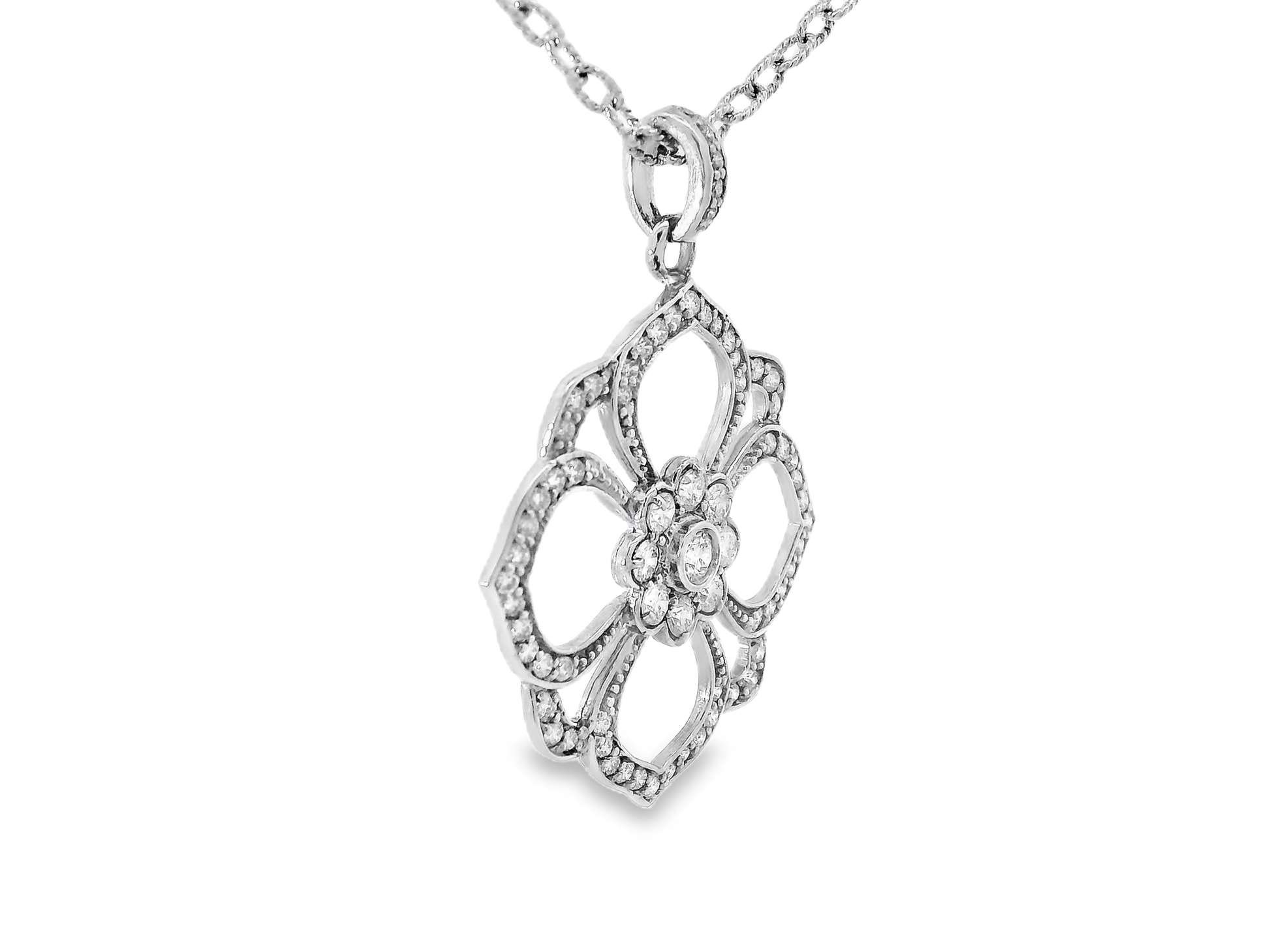 1.09ct diamond pendant in 14k white gold – Niara