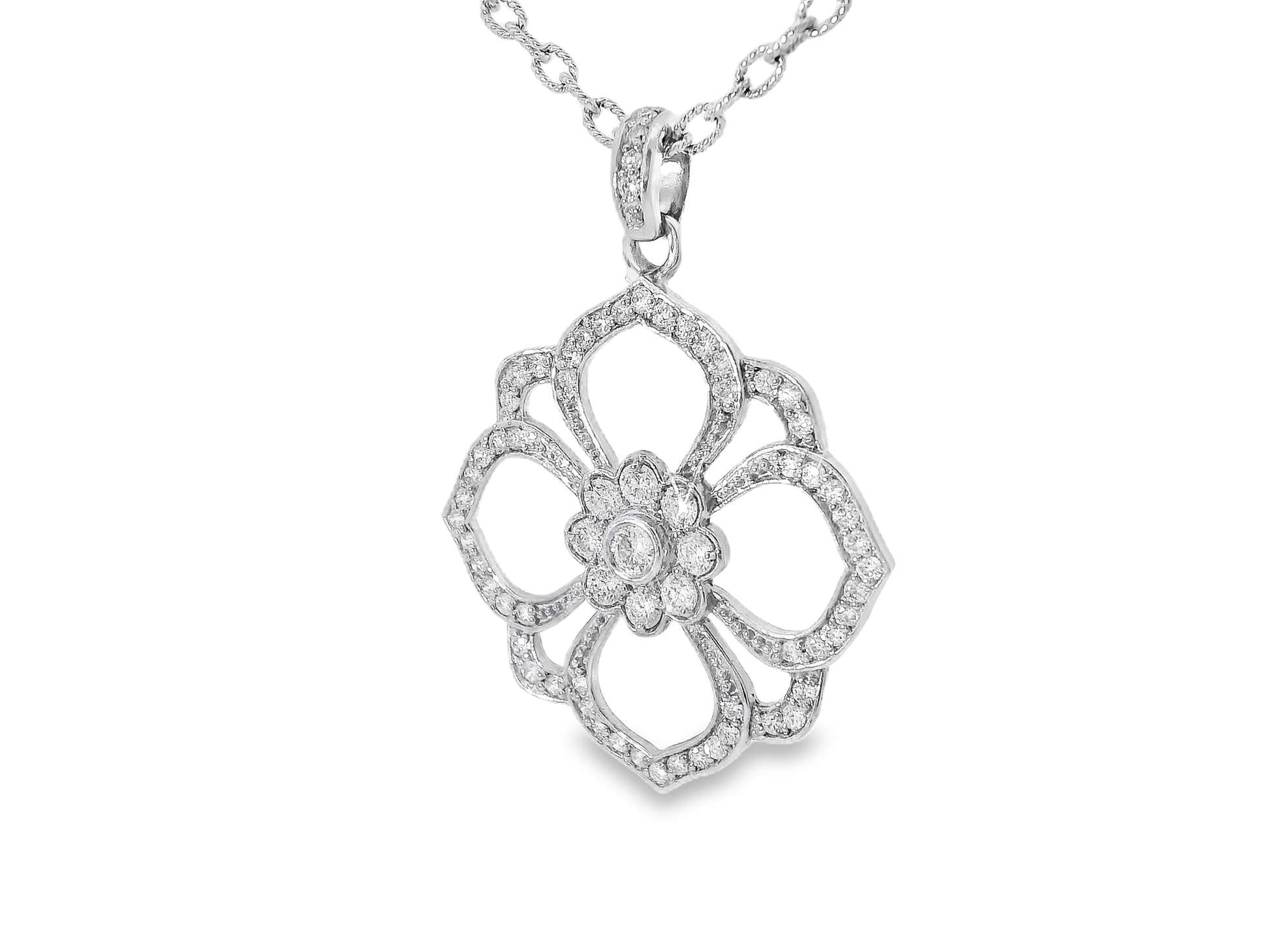 1.09ct diamond pendant in 14k white gold – Niara