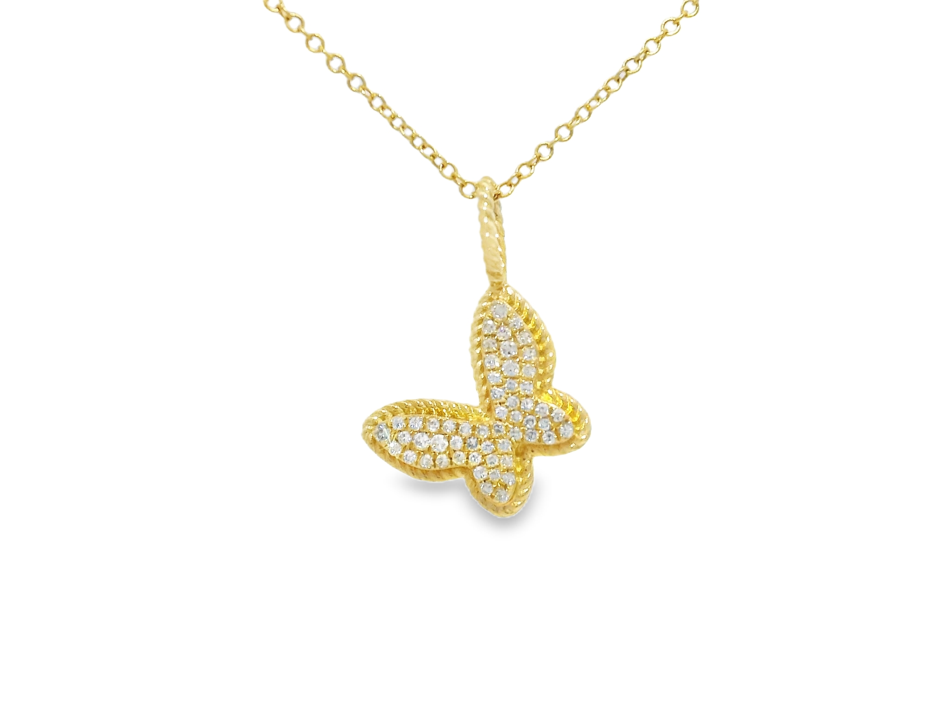 0.18ct diamond pendant in 14k yellow gold – Niara