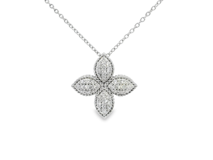 0.48CT Diamond Pendant 18k White Gold