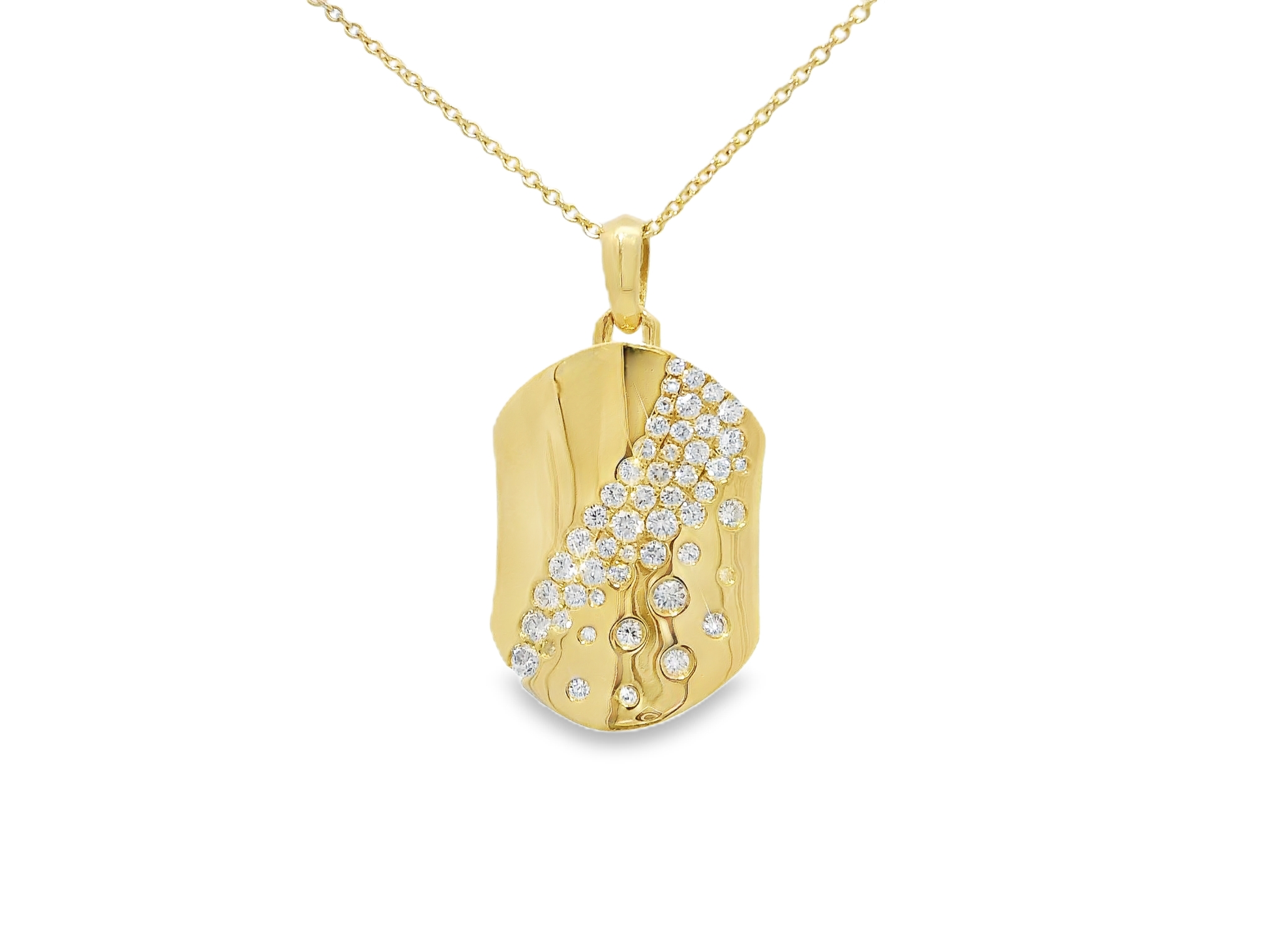 0.76ct diamond pendant in 14k yellow gold – Niara
