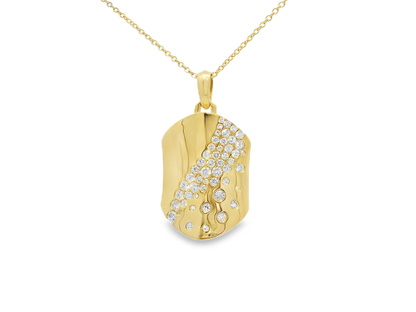 0.76ct diamond pendant in 14k yellow gold – Niara