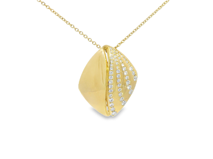 0.47ct diamond pendant in 14k yellow gold – Niara
