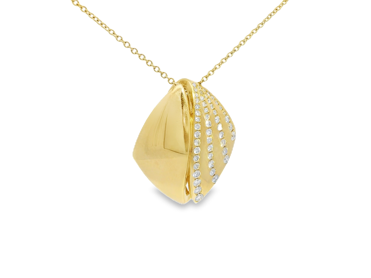 0.47ct diamond pendant in 14k yellow gold – Niara